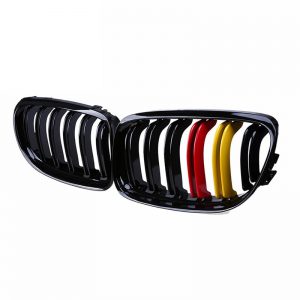 Para dla BMW E90 E91 2009-2012 m-kolor przedni grill kratki z podwójną linią Grille nerek akcesoria samochodowe