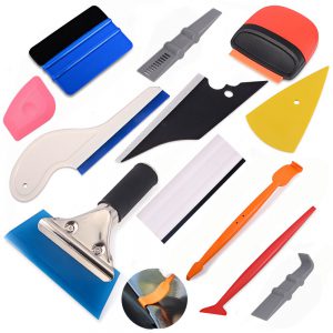 FOSHIO Carbon Fiber Car Tools Vinyl Wrap Film Sticker Wrapping Tool Auto Window Tint Foil Magnetic Stick Squeegee Razor Scraper