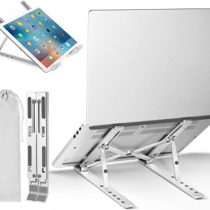 Przenośny stojak na laptopa aluminiowy składany Macbook Pro wsparcie regulowany uchwyt na notebooka podstawa tabletu na akcesoria komputerowe