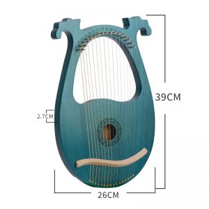 Lyre harfa, 16 ciąg mahoniowy korpus Instrument strunowy Body Instrument z klucz strojenia i zapasowe struny