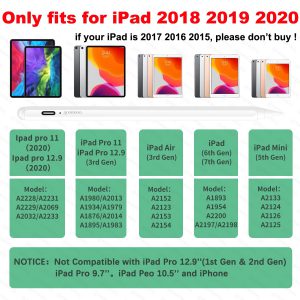 Dla iPad ołówek z odrzuceniem dłoni, aktywny rysik dla Apple Pencil 2 1 iPad Pro 11 12.9 2020 2018 2019 6th 7th Gen dla 애플 슬 슬