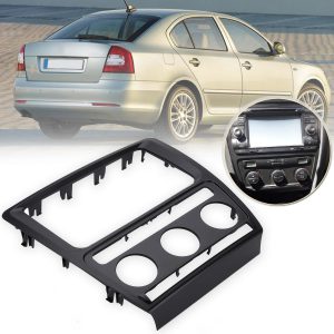 Panelu radia desce rozdzielczej konsoli płyta rama dla Skoda Octavia (automatyczna klimatyzacja) 2004-2010 samochodowe Stereo obudowa deski rozdzielczej wykończenia