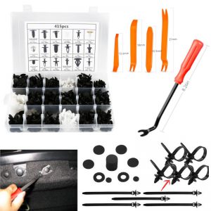 415 sztuk/zestaw z tworzywa sztucznego samochód ciała pinezka łączniki nitowe klipy naprawa samochodów zestawy asortymentowe dla wnętrze auta dla Toyota