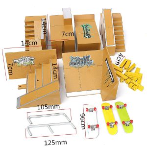 92D Skate Park Kit części rampy do podstrunnicy tech deck doskonały prezent dla entuzjastów sportów ekstremalnych trening sportowy