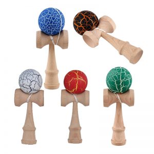Kendama 18CM pełne pęknięcie PU farba drewniana Kendama piłka umiejętna piłka do żonglerki gra zabawka wypoczynek na świeżym powietrzu sport
