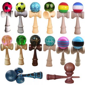 Kendama 18CM pełne pęknięcie PU farba drewniana zabawka Kendama piłka umiejętna piłka do żonglerki gra wypoczynek na świeżym powietrzu sport