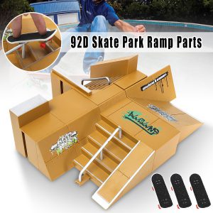 92D Skate Park Kit części rampy do podstrunnicy tech deck doskonały prezent dla entuzjastów sportów ekstremalnych trening sportowy