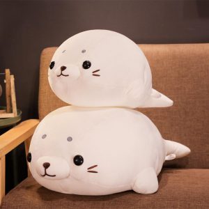 1pc 50/60cm miękkie dół bawełna leżący Seal pluszowe zabawki piękny wypchane zwierzę lalki Kawaii poduszka Home Decor Brinquedos prezent dla dzieci