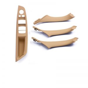 Kierownica z lewej strony LHD do BMW serii 5 F10 F11 szara beżowa czarna klamka do drzwi wewnętrznych samochodu osłona wykończeniowa do naciągania