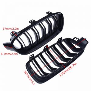 NS modyfikuj przedni Grill przedni Grill sportowy czarny błyszczący podwójna listwa nerkowa maskownica do bmw serii 3 F30 F35 2013-2019