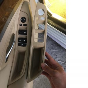 Kierownica z lewej strony LHD do BMW serii 5 F10 F11 szara beżowa czarna klamka do drzwi wewnętrznych samochodu osłona wykończeniowa do naciągania