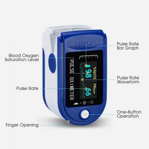 Finger Oximeter Digital Fingertip Pulse Oximeter Blood Oxygen Saturation Meter Finger SPO2 PR Heart Rate Monitor Health Care