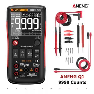 ANENG Q1 multimeter miernik elektryczny multimetr tester prawda-RMS multimetr cyfrowy przycisk 9999 rm409b testery motoryzacja elektryczne comprobador dmm tranzystor tester multimetro digital profissional