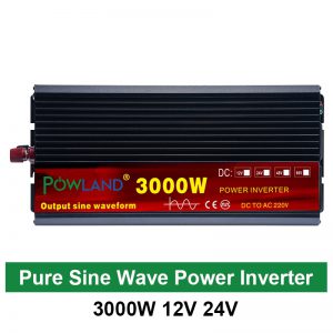 Inwerter 12 V, 220 V, 2000 W, 3000 W, 4000 W, konwersja 24V DC na 110V AC, czysta fala sinusoidalna, konwerter napięcia, miniprzetwornica samochodowa