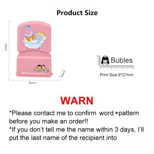 Wykonane na zamówienie imię dziecka pieczęć DIY dla dzieci nazwa pieczęć ubrania studenckie rozdział nie jest łatwo zanikać nazwa bezpieczeństwa pieczęć wodoodporna