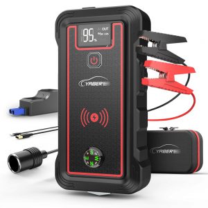 Urządzenie do uruchamiania awaryjnego samochodu 23800mAh 2500A Power Bank akumulator samochodowy z 10W bezprzewodową ładowarką ekran LCD młotek bezpieczeństwa Jump Starter