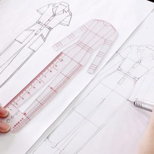 Kobiety linijka do rysunków rysunek szablon do rysowania dla projektowania mody szkic szablon malowanie