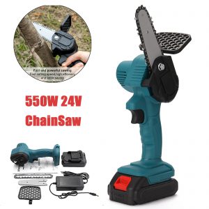 24V elektryczne piły mini-łańcuch przycinanie piła łańcuchowa bezprzewodowe drzewo ogrodowe logowanie przycinanie piła do cięcie drewna z baterią litową