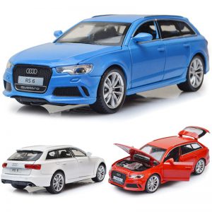 1:32 Audi RS6 Model samochodu stopu samochodu zabawka z odlewu Model auta z napędem wstecznym zabawki dla dzieci kolekcje darmowa wysyłka