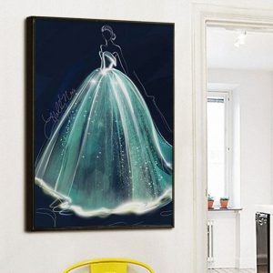 QIANZEHUI robótki, DIY drukowane ślub księżniczki sukienka ściegiem krzyżykowym, zestawy do haftu zestaw pełne hafty haft krzyżykowy