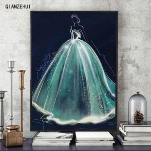 QIANZEHUI robótki, DIY drukowane ślub księżniczki sukienka ściegiem krzyżykowym, zestawy do haftu zestaw pełne hafty haft krzyżykowy