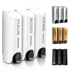 Pojedynczy/podwójny/potrójny 350ml dozownik do mydła naścienny prysznic do kąpieli dozownik szamponu mydło w płynie pojemnik akcesoria łazienkowe